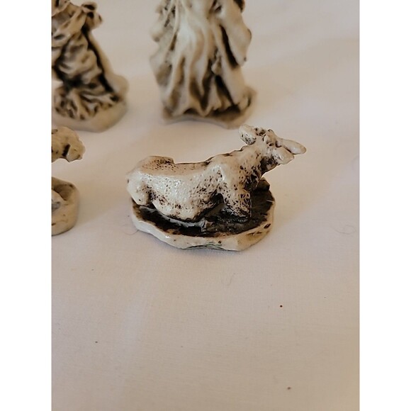 Vintage Chalk ? Nativity Scene, 6 Pieces Miniature 3" To 1" Height - Picture 16 of 16